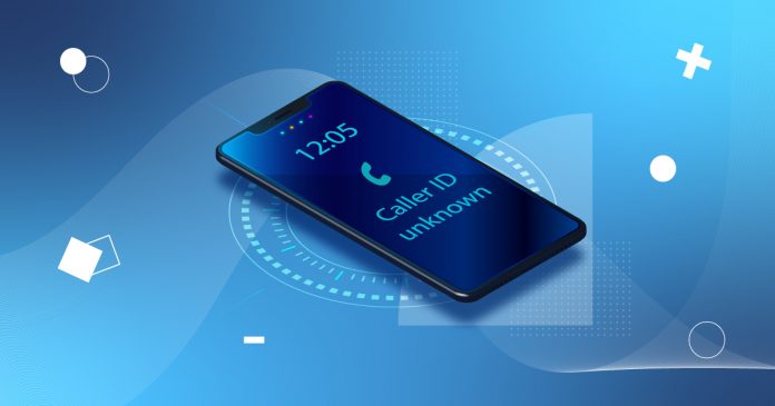 Unknown caller ID on the mobile phone - 3D illustration