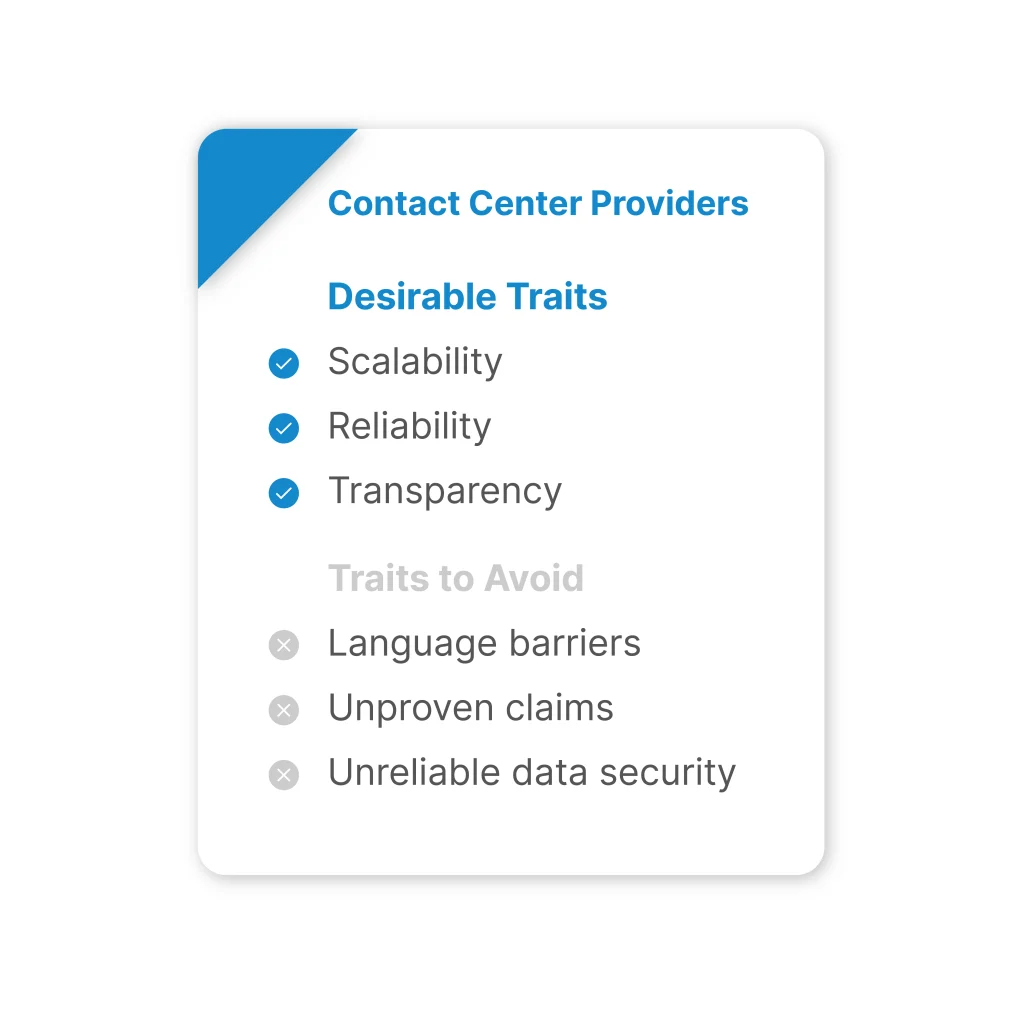 what to look for in a contact center provider