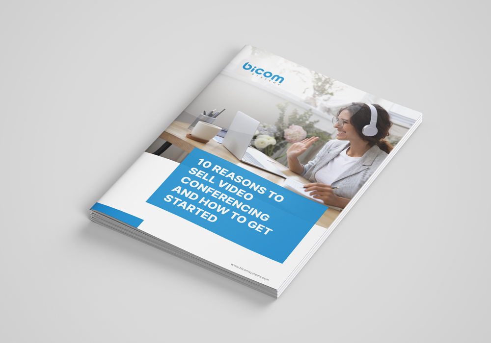 reason to sell video conferencing bicom systems ebook mockup